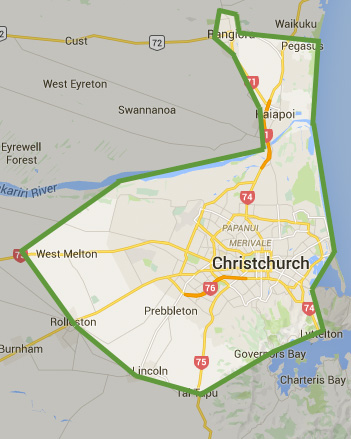 Delivery zone map