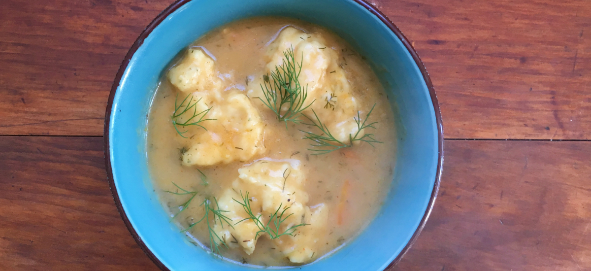 Dilly stew with rosemary dumplings