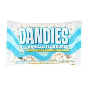 Dandies mini vanilla vegan marshmallows 283g bag