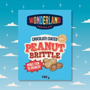 Wonderland Chocolate - Chocolate Coated Peanut Brittle 150g ** NEW IN **